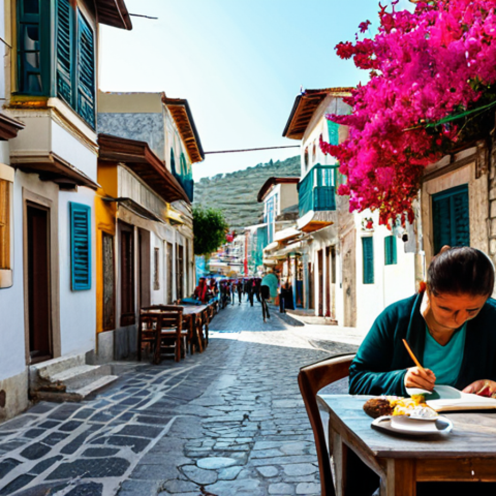 튀르키예에서의 창의적 워크숍 참여 - Ankunft im Farbenrausch (Arrival in a Burst of Color)**
    *   **Prompt:** A vibrant, sun-drenched ...