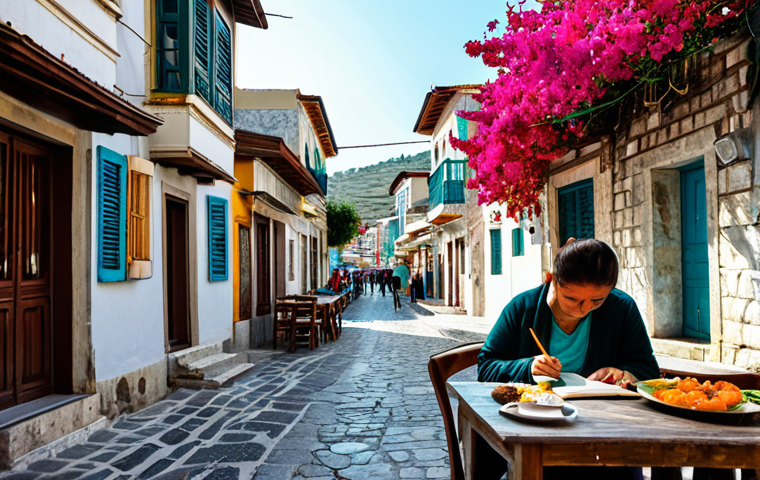 튀르키예에서의 창의적 워크숍 참여 - Ankunft im Farbenrausch (Arrival in a Burst of Color)**
    *   **Prompt:** A vibrant, sun-drenched ...