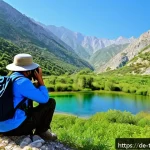 튀르키예의 자연 보호 단체 - A serene Turkish mountain landscape featuring a protected natural reserve with diverse native flora ...